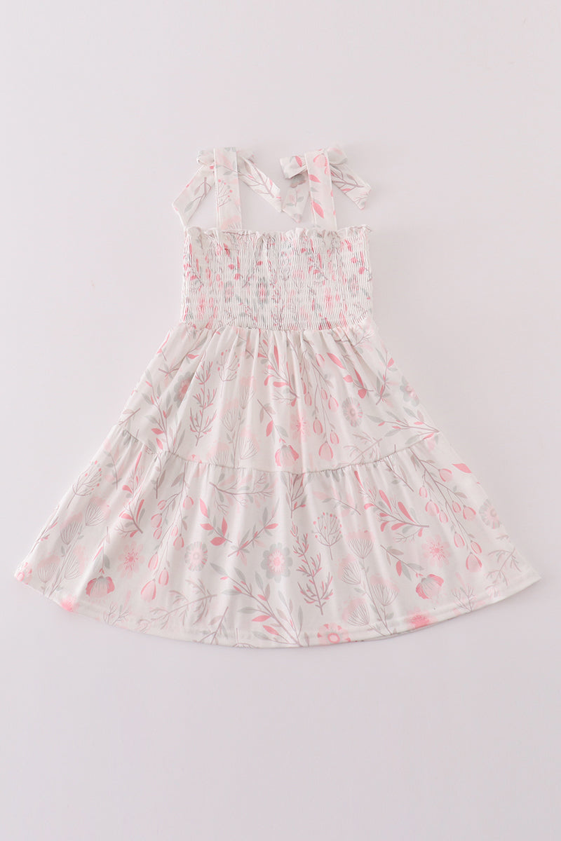 Pink blush meadow smocked mom&me dress