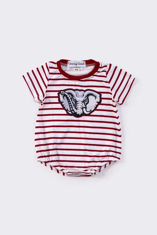 Alabama print boy stripe bubble